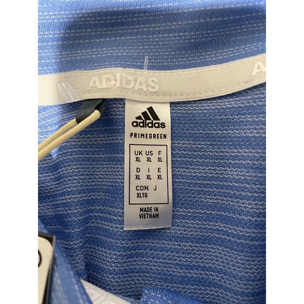 Adidas Polo Shirt Womens XL Sleeveless 4 Way Stretch Breathable Space Dye Blue - Picture 12 of 16